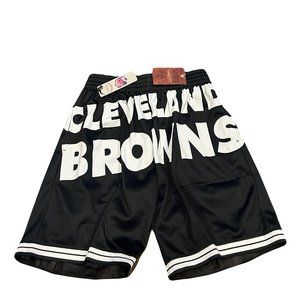 NWT Cleveland Browns Mitchell & Ness Big Face 3.0 Fashion Mesh Shorts